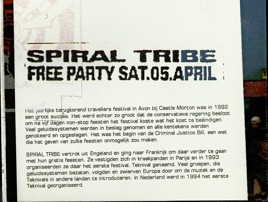 Spiral Tribe: cd-hoes van Oscar